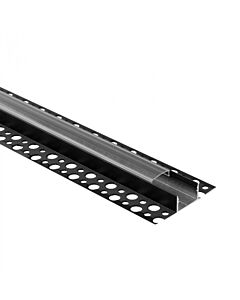 Profil do taśm LED GNS01 natynkowy czarny + klosz transparentny 1m Eco Light EC20975