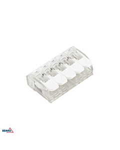 Złączka instalacyjna szybkozłączka z dźwignią pięciokrotna 5x4mm2 biała Bemko E03-P055-25
