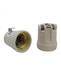 Oprawka ceramiczna z uchwytem E27 beżowa Eco Light EC20679