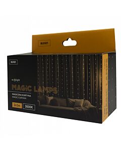 Kurtyna świetlna LED 200 barwa ciepła 3000K 2x1m USB Bluetooth Magiczne Lampki Eco Light ML61621