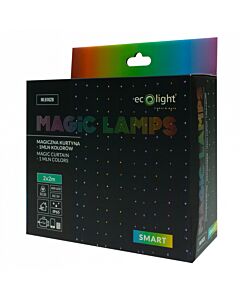 Kurtyna świetlna LED 400 RGB 2x2m USB Bluetooth Magiczne Lampki Eco Light ML61628