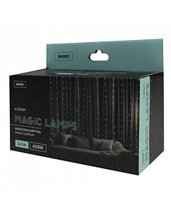 Kurtyna świetlna LED 200 barwa zimna 6500K 2x1m USB Bluetooth Magiczne Lampki Eco Light ML61622