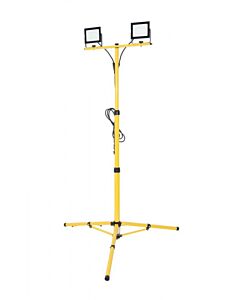 Statyw z naświetlaczami LED 2x50W i przewodem 3m 4000K 4500lm 120° IP65 żółty Eco Light EC79905