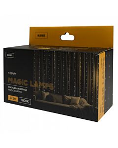 Kurtyna świetlna LED 200 barwa ciepła 3000K 3x1m USB Bluetooth Magiczne Lampki Eco Light ML61615
