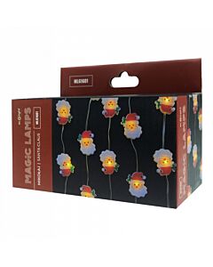 Lampki świąteczne LED 50 Św. Mikołaje 3000K 5m USB Bluetooth Magiczne Lampki Eco Light ML61601