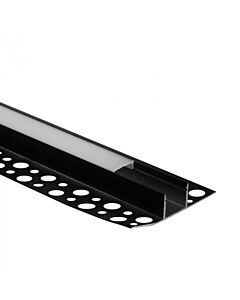 Profil do taśm LED GN01 natynkowy czarny + klosz mrożony 1m Eco Light EC20936