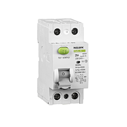 Wyłącznik różnicowoprądowy RCCB AC 2P 25A 30mA 6kA Ex9L-N NOARK 108314