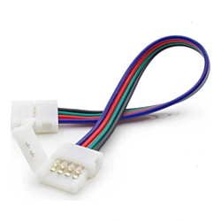 Złączka XC11 do taśm LED RGB z przewodem 2m GTV LD-ZTLRGB2M-4N