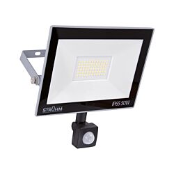 Naświetlacz LED KROMA z czujnikiem ruchu 50W 6200K 4320lm IP65 114° szary STRUHM 03707