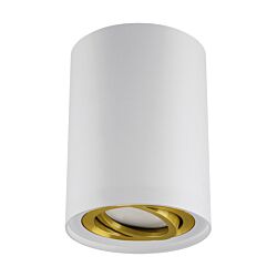 Oprawa downlight natynkowa HARY lampa okrągła tuba GU10 35W biały/złoty STRUHM 04239