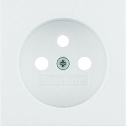 Plakietka gniazda elektrycznego pojedynczego biała B.Kwadrat/B.3/B.7 Berker 3963808999