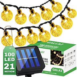 Girlanda solarna ogrodowa żarówki 50x LED kulki 3000K IP44 11m GALLA2 Lumiled LUMSOL0068