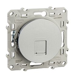 Gniazdo komputerowe pojedyncze RJ45 kat. 5e UTP aluminium, Odace Style, Schneider Electric...