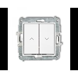 Włącznik żaluzjowy zwierny podwójny przycisk biały mat Karlik MINI 25MWP-8