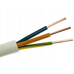 Przewód instalacyjny okrągły YDY 3x1,5mm2 450/750V biały - 100m