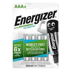 Akumulatorek niklowo-wodorkowy ENERGIZER EXTREME AAA 800mAh 4szt Energizer 7638900416879