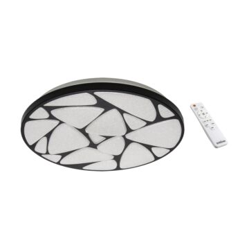 Oprawa plafon LED MINERAL lampa dekoracyjna z pilotem 48W 4200K 5780lm 140° IP44 czarna STRUHM 03726