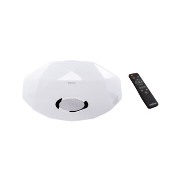 Oprawa plafon LED IRYNA DIAMOND lampa dekoracyjna z pilotem 24W 4200K 3090lm IP44 biała STRUHM 03845