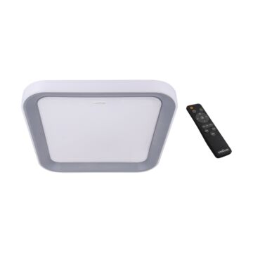 Oprawa plafon LED ARIEL lampa z pilotem 20W 4200K 6130lm IP44 160° srebrna STRUHM 04013