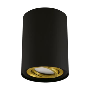 Oprawa downlight natynkowa HARY GU10 lampa okrągła tuba 35W czarny/złoty STRUHM 04240