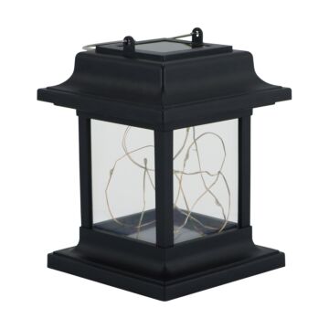 Lampka stołowa solarna LED FRED 14 WW 0,05W z akumulatorem 1,2V 1xAA 200mAh IP44 czarna STRUHM 04605