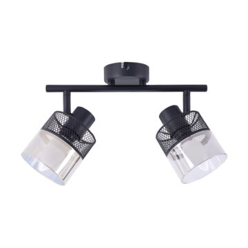 Oprawa ścienno-sufitowa MONTANA 2I BLACK 2xE14 40W lampa kinkiet czarny STRUHM 04956