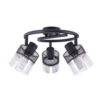 Oprawa ścienno-sufitowa MONTANA 3G BLACK 3xE14 40W lampa kinkiet czarny STRUHM 04957