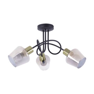 Oprawa ścienno-sufitowa AYRA 3G BLACK/GOLD 3xE14 40W lampa kinkiet czarny/złoty STRUHM 04960