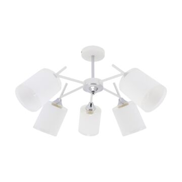 Oprawa lampa sufitowa ANDERS 5Y WHITE/CHROME 5xE27 40W biały/chrom STRUHM 04978
