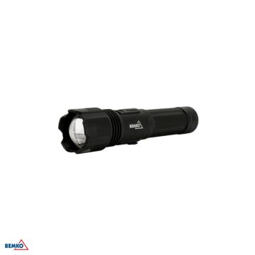 Latarka LED 10W 600lm 1200mAh ładowalna USB C czarna Bemko C49-LTK01