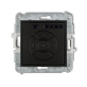 Sterownik rolet podtynkowy (przycisk strefowy) czarny mat Karlik ICON 12ISR-5