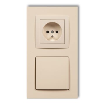 Gniazdo ssące z gniazdem elektrycznym Karlik 1DGV-2