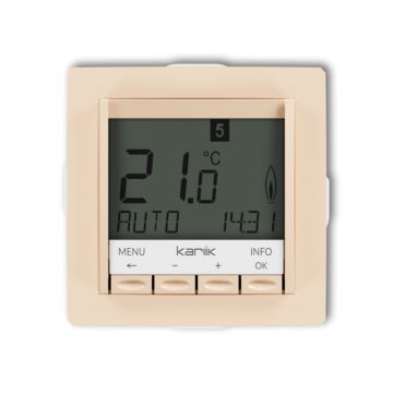 Regulator temperatury tygodniowy (podświetlenie białe) beżowy Karlik DECO 1DRT-3.1