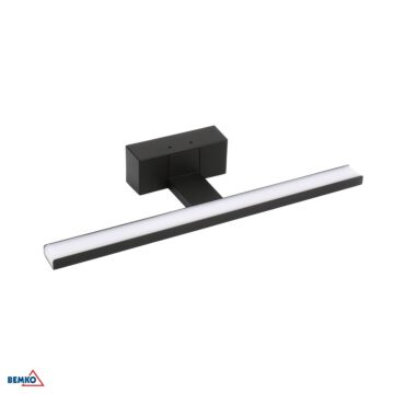 Oprawa ścienna LED KEIRA kinkiet łazienkowy lampa 8W 4000K 600lm IP44 czarna Bemko C22-MLK-400-4K-BL