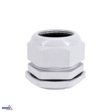 Dławik kablowy dławica z przeciwnakrętką 34-44mm IP68 szary PG-48 10szt. Bemko E45-DK-PG-48-S/1