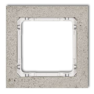 Ramka pojedyncza pion/poziom beton jasnoszary (spód biały) Karlik DECO 27-0-DRB-1