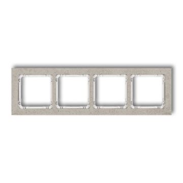 Ramka poczwórna pion/poziom beton jasnoszary (spód biały) Karlik DECO 27-0-DRB-4