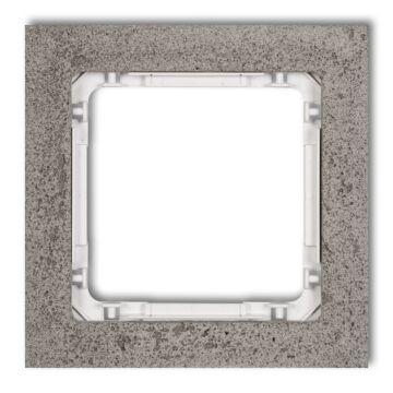 Ramka pojedyncza pion/poziom beton ciemnoszary (spód biały) Karlik DECO 28-0-DRB-1