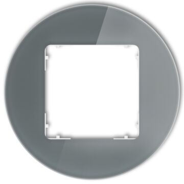 Ramka pojedyncza pion/poziom grafitowa (spód biały) efekt szkła Karlik ICON 28-0-IRSO-1