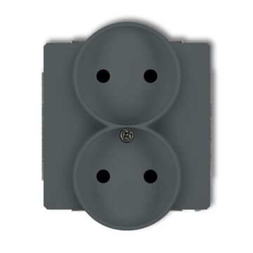 Gniazdo podwójne Karlik 28DGPR-2p