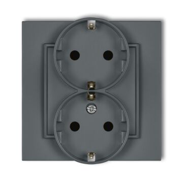 Gniazdo podwójne Karlik 28MGP-2sp
