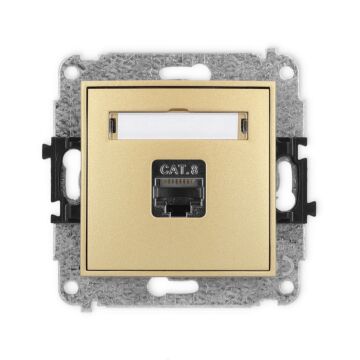 Gniazdo komputerowe pojedyncze RJ45 kat. 8 złote Karlik MINI 29MGK-11