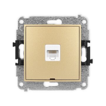 Gniazdo komputerowe pojedyncze RJ45 kat. 5e złote Karlik MINI 29MGKBO-1