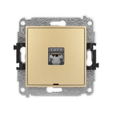 Gniazdo komputerowe pojedyncze RJ45 kat. 6 złote Karlik MINI 29MGKBO-5