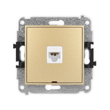 Gniazdo komputerowe pojedyncze RJ45 kat. 6 złote Karlik MINI 29MGKBO-7