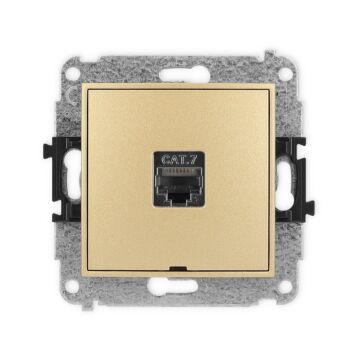 Gniazdo komputerowe pojedyncze RJ45 kat. 7 złote Karlik MINI 29MGKBO-9