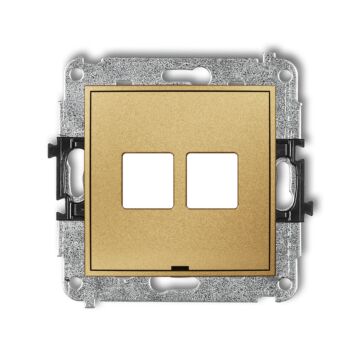Gniazdo multimedialne podwójne bez modułu (Keystone) złote Karlik MINI 29MGMBO-2P