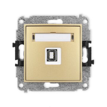 Gniazdo USB pojedyncze USB A złote Karlik MINI 29MGUSB-3