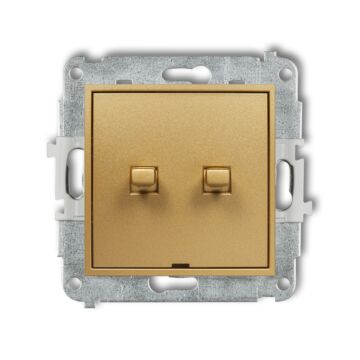 Włącznik zwierny podwójny przycisk amerykański złoty Karlik MINI 29MWPUS-44.2