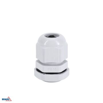 Dławik kablowy dławica z przeciwnakrętką 5-10mm IP68 szary PG-11 100szt. Bemko E45-DK-PG-11-S/1